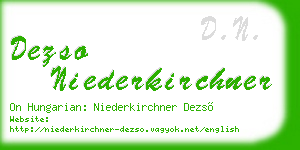 dezso niederkirchner business card